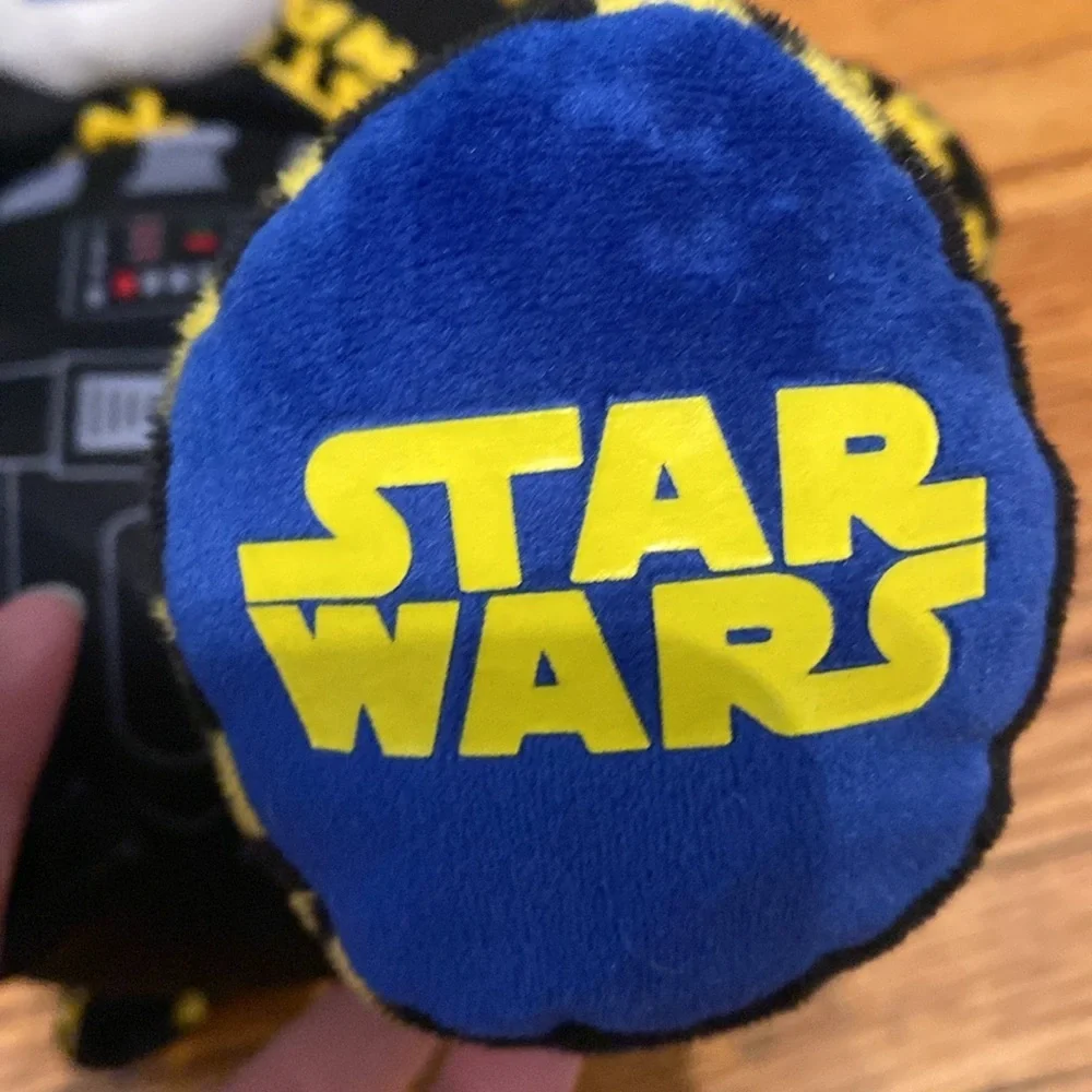BUILD A BEAR Darth Vader Star Wars Logo Teddy Plush doll 17”